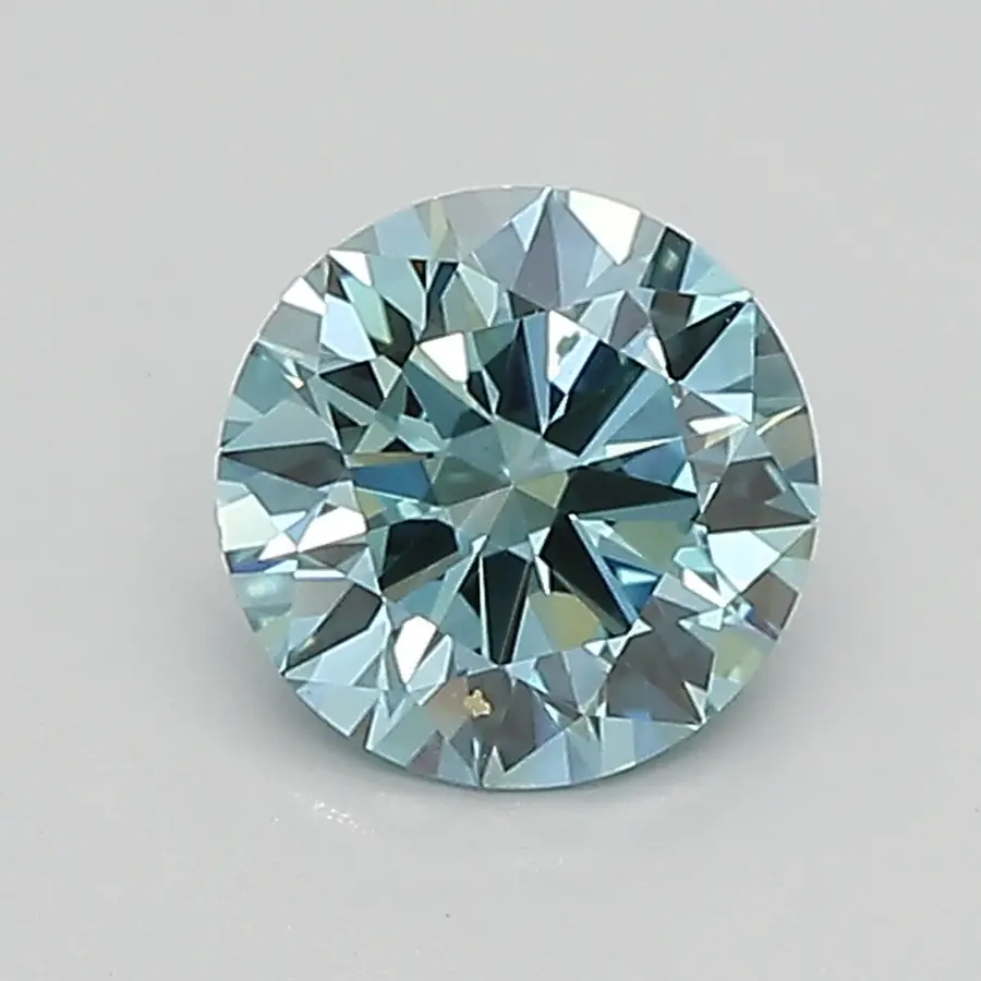 0.67ct FANCY VIVID  GREEN VVS2 Round (IGI)