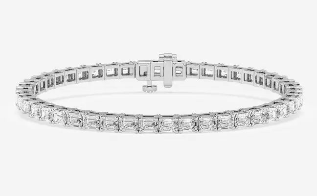 10.50ctw Emerald East-West Tennis Bracelet