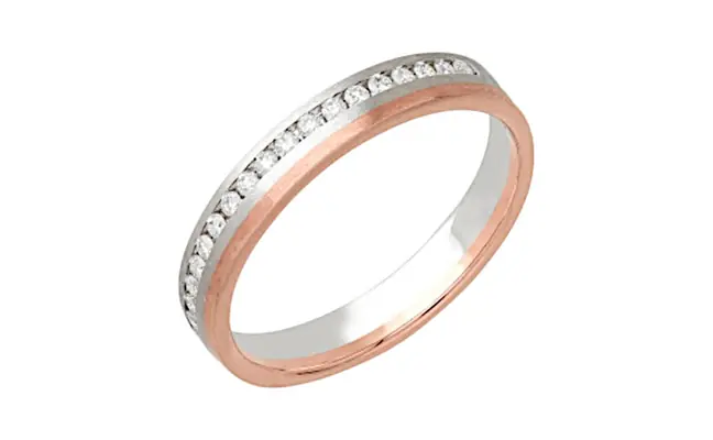 Edward Grace (CI Zaveri)- 0.016 CTW 21 PCS VS Clarity Lab Grown Round Diamond English White Gold Wedding Ring