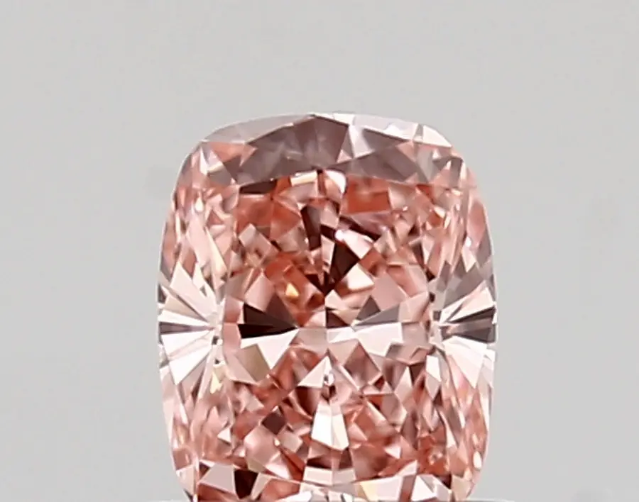 0.57ct FANCY VIVID  PINK VVS1 Cushion (IGI)