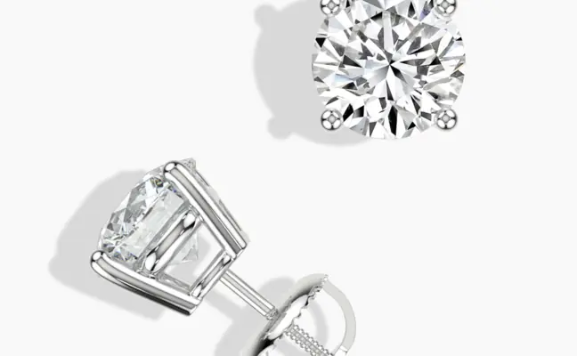 Premium 5 Carat diamond earrings - screw back