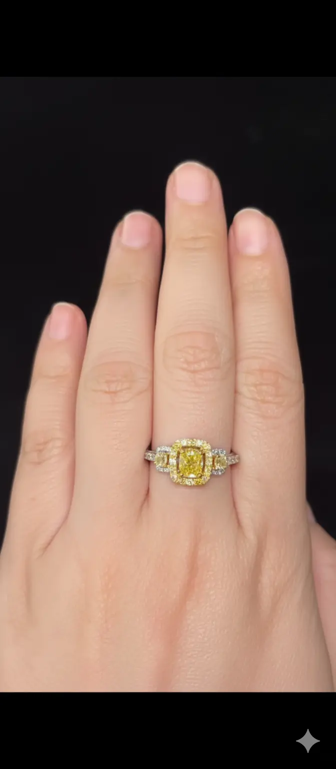 1.52 ct The One-and-a-Half Carat Fire Natural Diamond Ring in Luminous White Gold