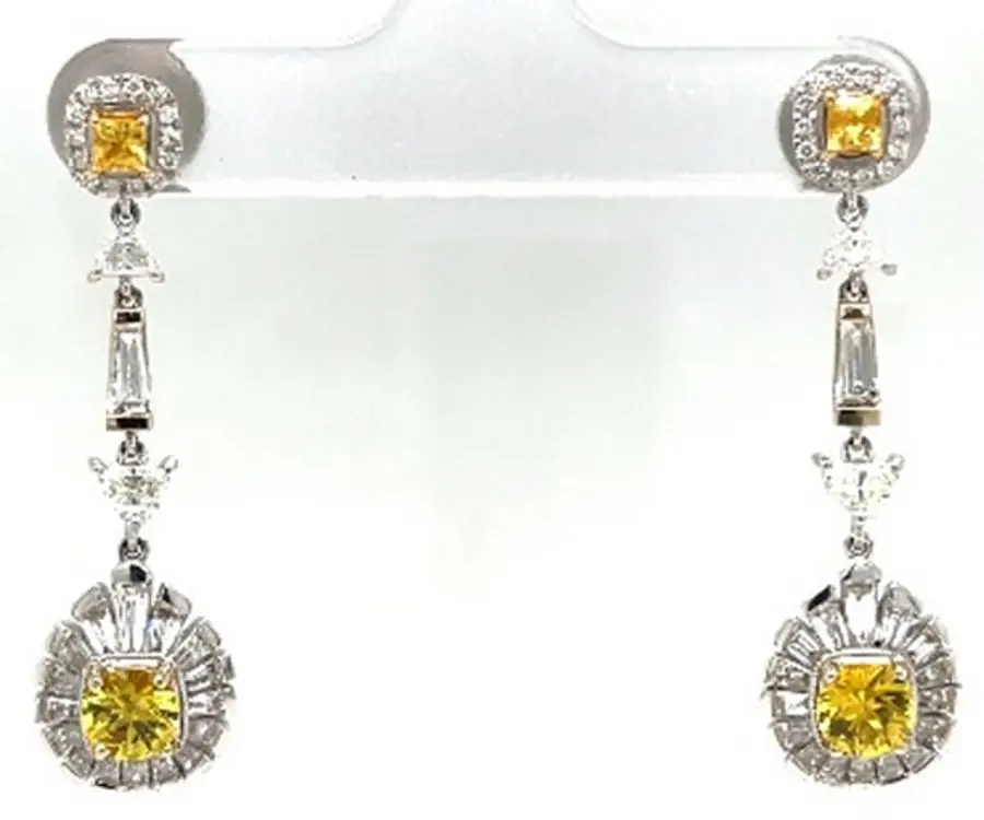 The Full-Look Dazzle: Authentic 0.93 Carat Diamond Earrings - Icy White Gold Luxury