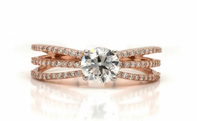Rosy Radiance 0.96 CT Natural Diamond Solitaire Ring in Romantic Rose Gold