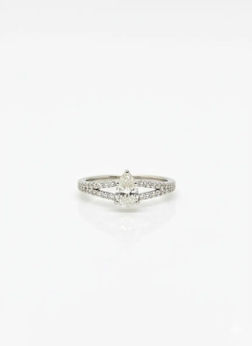 Icy Brilliance: 0.74 Carat Natural Diamond Solitaire Ring
