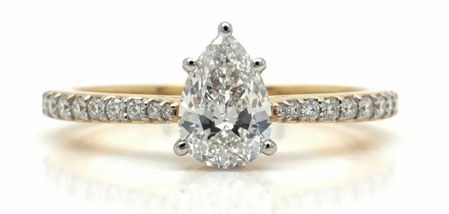 0.91 CT Natural Diamond Solitaire Ring in Arctic White Gold diamond jewelry