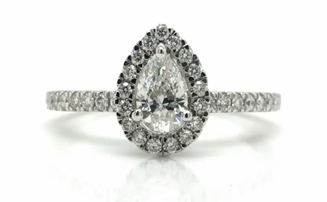 Classic 0.58 Carat Natural Diamond Solitaire Ring in (18K) White Gold