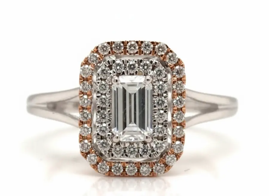 0.43 CT Natural Diamond Solitaire Ring - White Gold,Sweet Sparkle