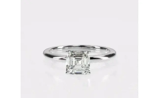 All the drip - 1.00 Carat Asscher Cut Flawless Diamond Solitaire Ring - Engagement Solitaire Ring