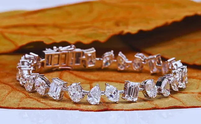 Multi-Shaped Lab Grown Diamonds Tennis Bracelet