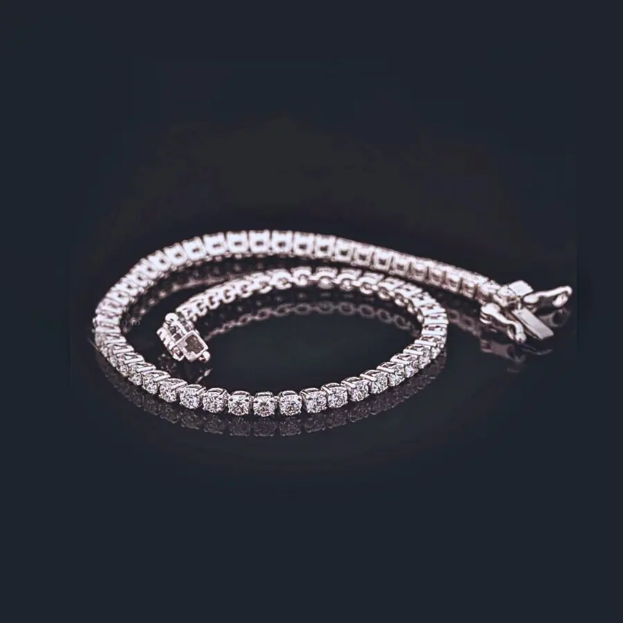 Round Cut LAB Diamond Tennis Bracelet