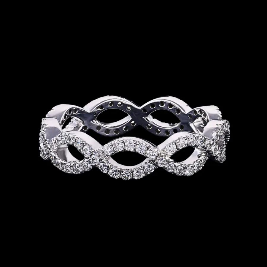 Infinity Twist Lab Grown Diamond Eternity Ring