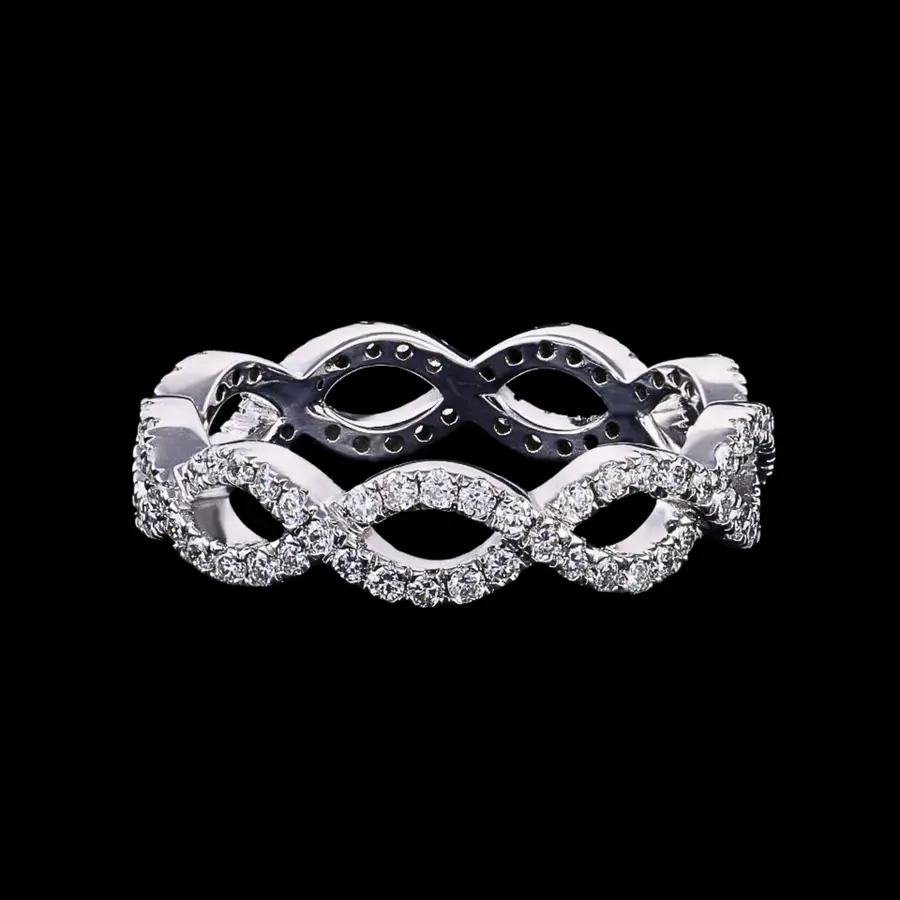 Infinity Twist Lab Grown Diamond Eternity Ring