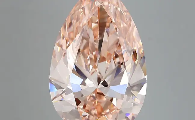 6.74ct FANCY VIVID  PINK VVS2 Pear (IGI)