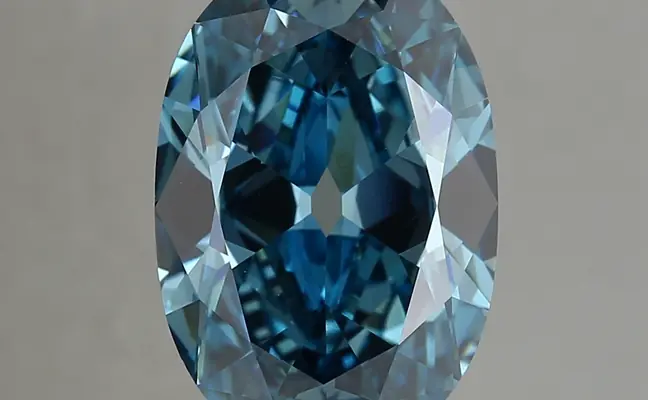 6.53ct FANCY VIVID  BLUE VS1 Oval Old Miner (IGI)