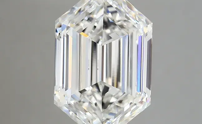 6.20ct F VVS2 Long Hexagon (IGI)