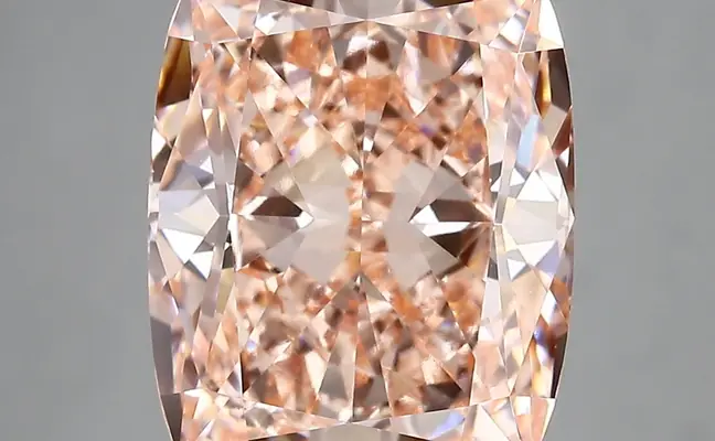 6.16ct FANCY VIVID  PINK VVS2 Cushion (IGI)