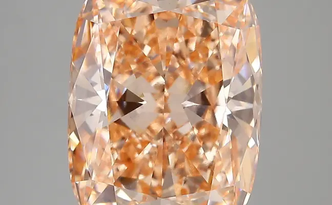 6.12ct FANCY VIVID  PINK VVS2 Cushion (IGI)