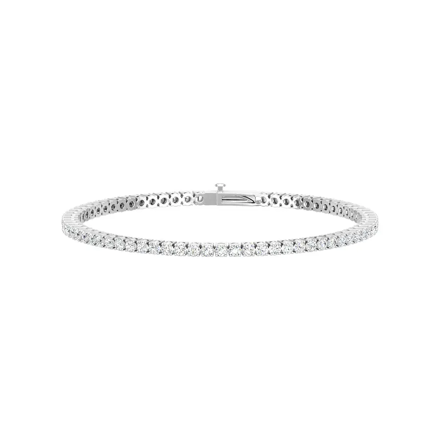 Four Prong 2 CT TW Natural Diamond Tennis Bracelet