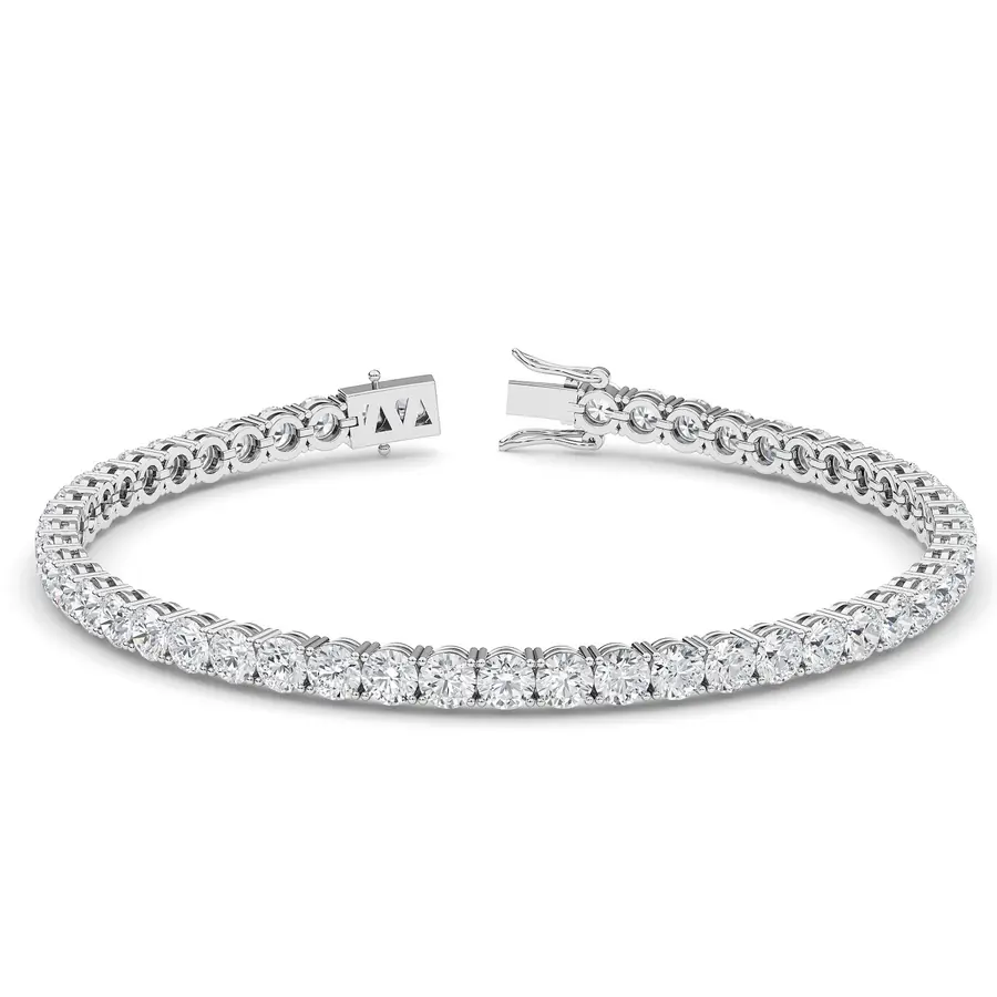 Four Prong 8 CT TW Natural Diamond Tennis Bracelet