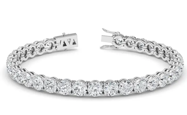 Four Prong 11 CT TW Natural Diamond Tennis Bracelet