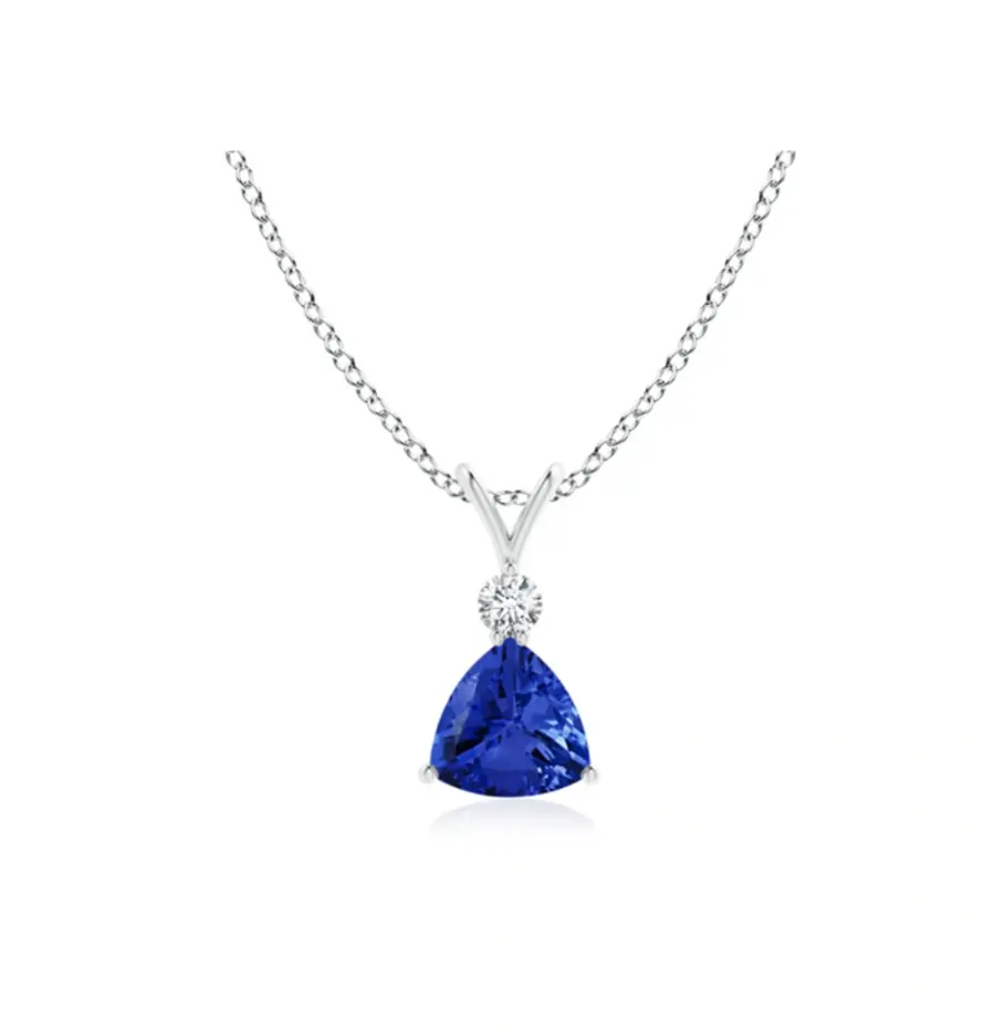 Stunning Natural Tanzanite Pendant Set in 14kt White Gold