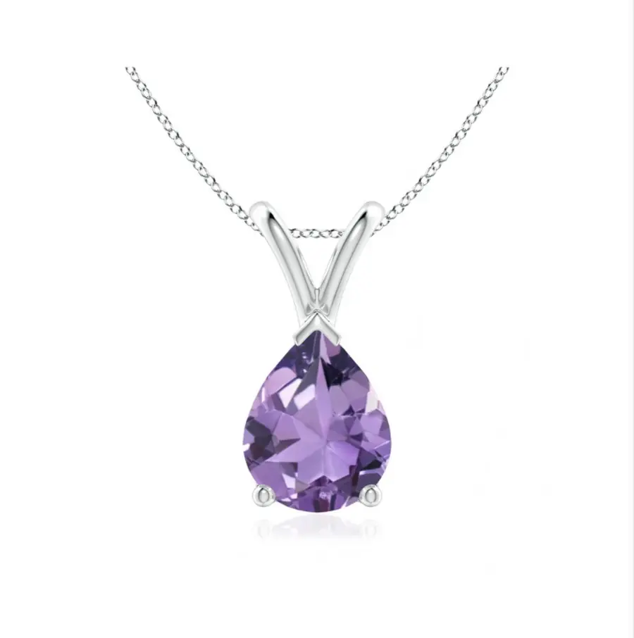 Amethyst Necklace set in 14kt gold