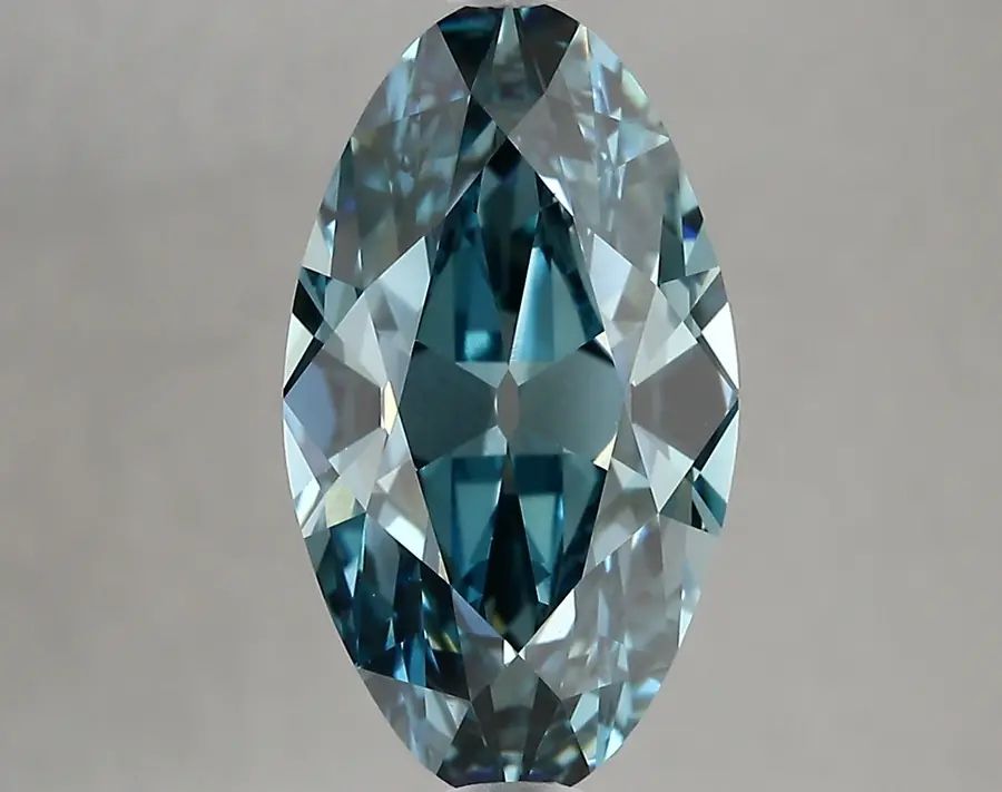 4.16ct FANCY VIVID  BLUE VVS2 Moval (IGI)