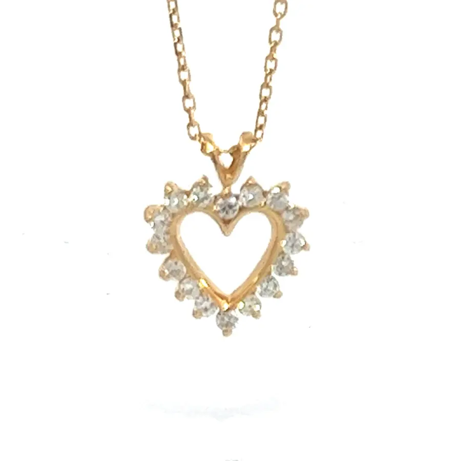 14KY Diamond Heart pendant 0.50ct tw