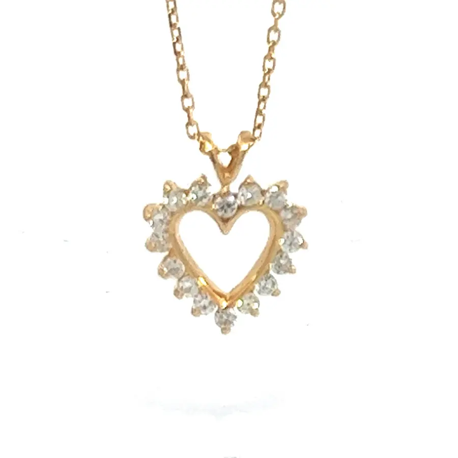 14KY Diamond Heart pendant 0.50ct tw
