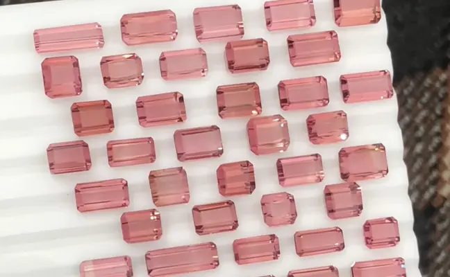 Peach pink Tourmaline lot