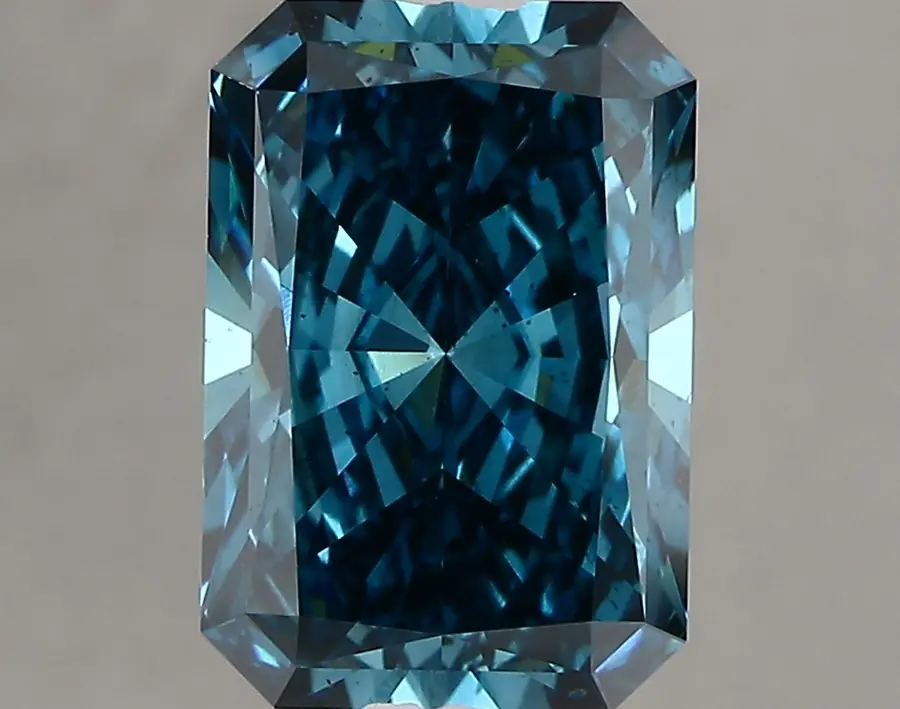 3.13ct FANCY VIVID  BLUE VS2 Radiant (IGI)