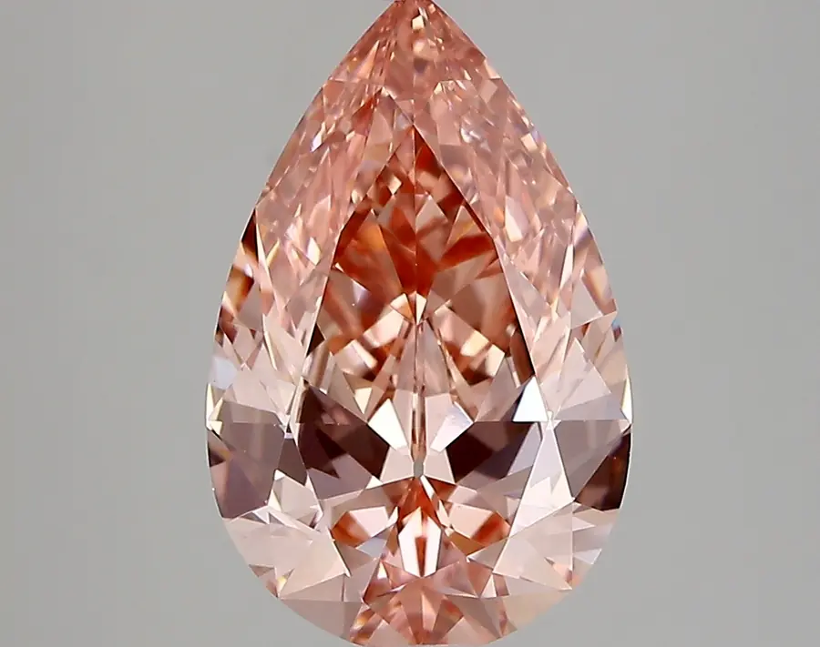 3.09ct FANCY VIVID  PINK VVS2 Pear (IGI)