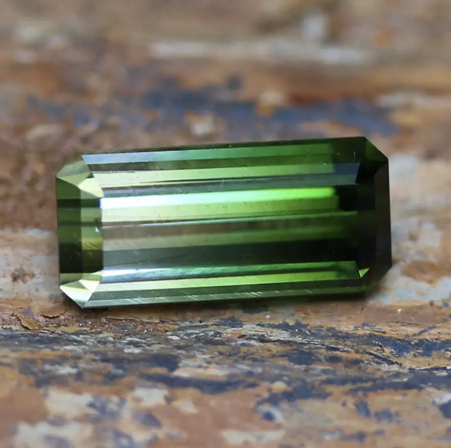 14.18 CTW Natural Bi-Color Green Tourmaline_CaratX Loose Natural Gemstones