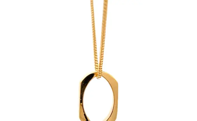Mason 22k Oval With Curves Pendant