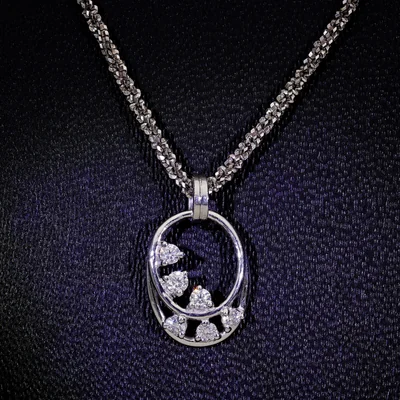 Lab Grown Diamond - Celestial Oval Pendant