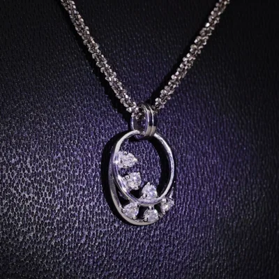 Lab Grown Diamond - Celestial Oval Pendant