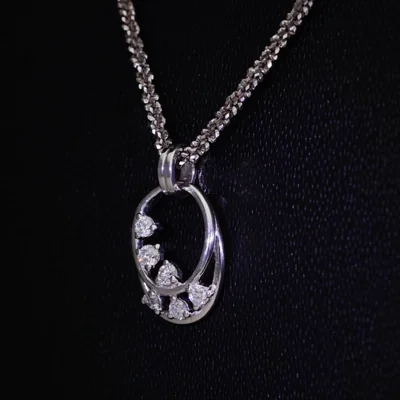 Lab Grown Diamond - Celestial Oval Pendant