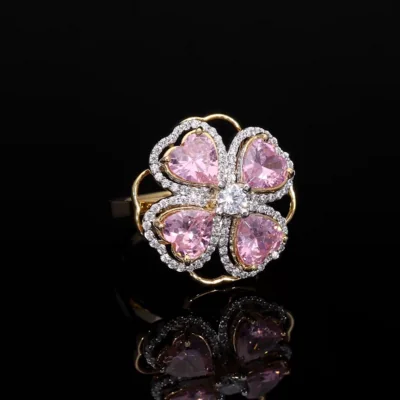 Lab Grown Diamond Revolving Heart Diamond Ring for Her