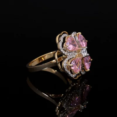 Lab Grown Diamond Revolving Heart Diamond Ring for Her