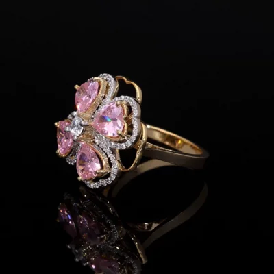 Lab Grown Diamond Revolving Heart Diamond Ring for Her
