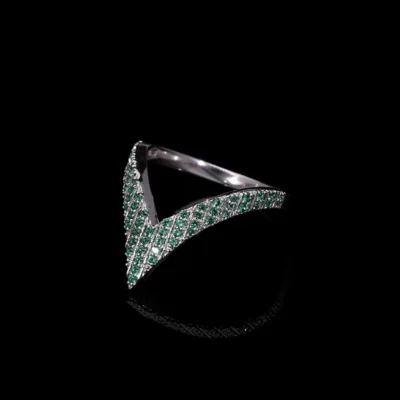 Lab Grown Emerald Eagle Ring