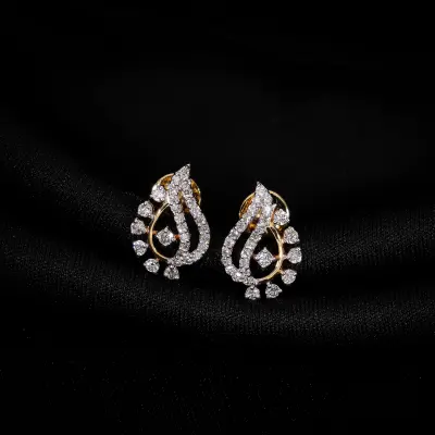 Lab Grown Diamond Petal Earrings