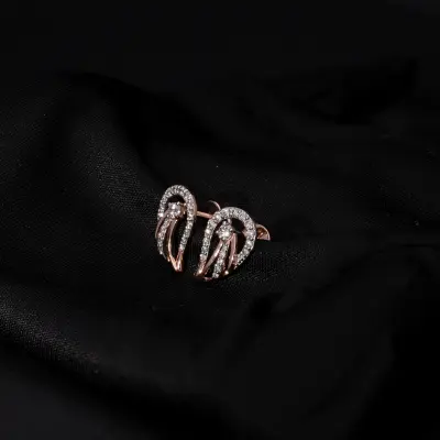 Lab Grown Diamond Leaf Earrings