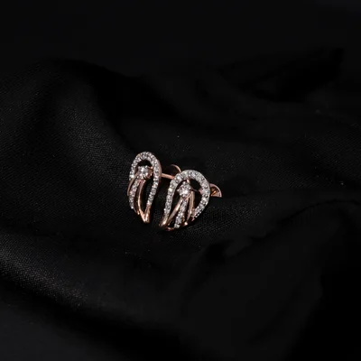 Lab Grown Diamond Leaf Earrings