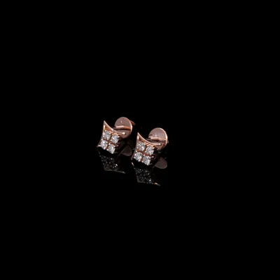 D218 Minimalist Lab Grown Diamond Earrings