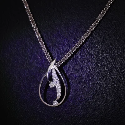 Lab Grown Diamond Tear Pendant