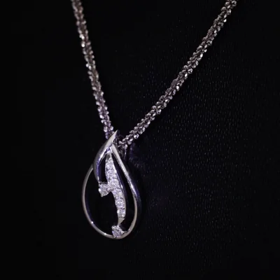 Lab Grown Diamond Tear Pendant