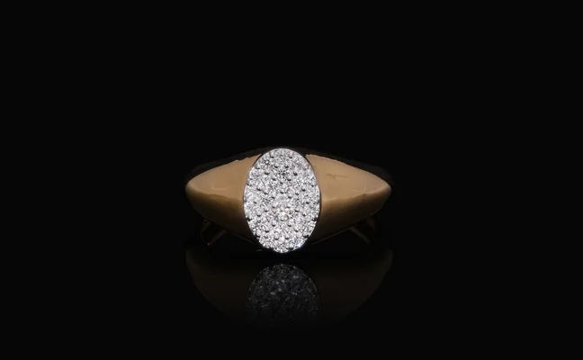 Pave Set Lab Grown Diamond Ring For Her