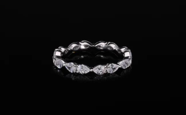 Pear Cut Lab Grown Diamond Eternity Band